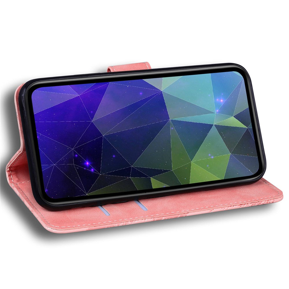 For Oppo Reno13 5G (Global) Case Solid Color Leather Wallet Phone Cover - Pink