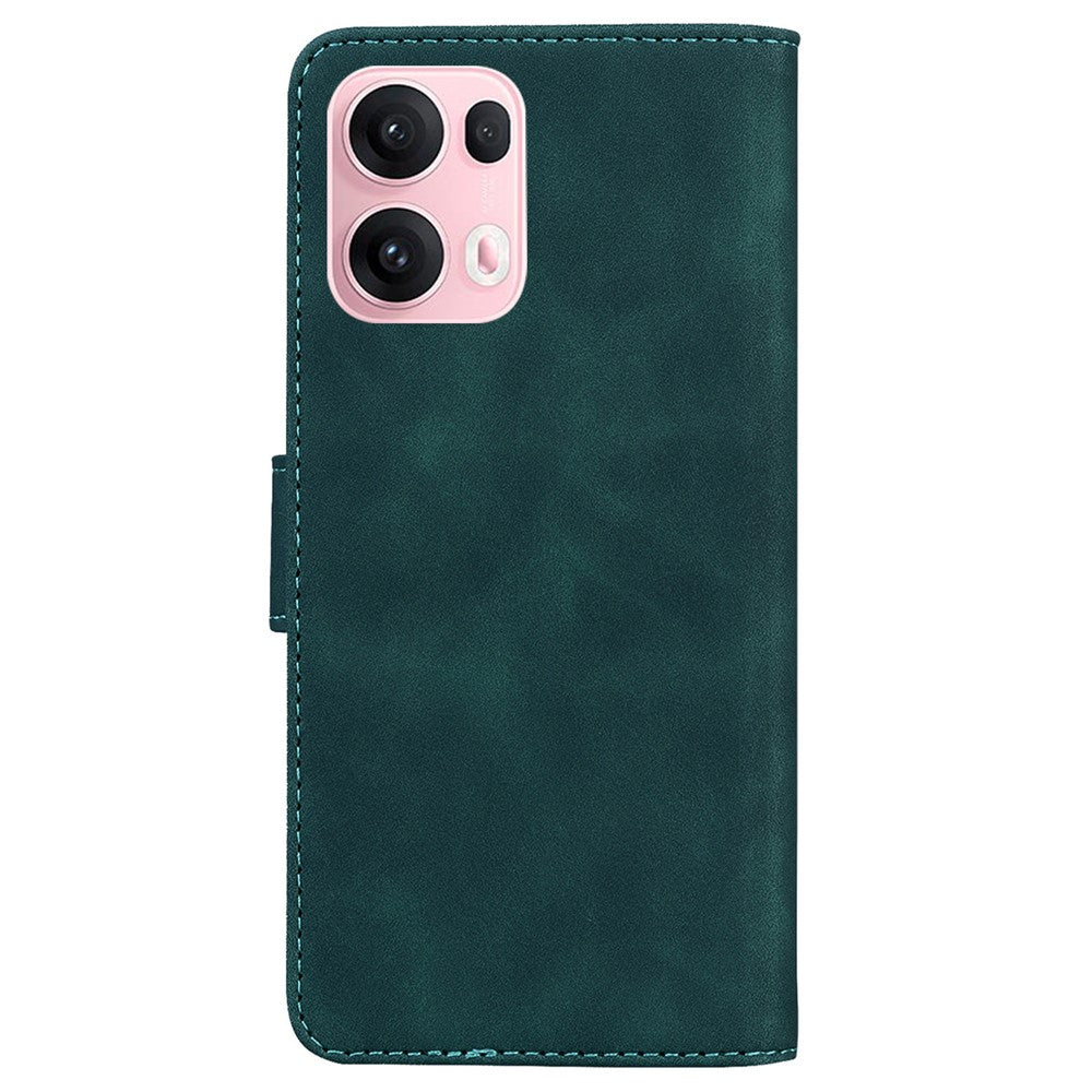 For Oppo Reno13 Pro 5G Case Solid Color Leather Wallet Phone Cover - Green