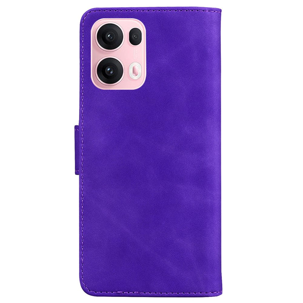 For Oppo Reno13 Pro 5G Case Solid Color Leather Wallet Phone Cover - Purple
