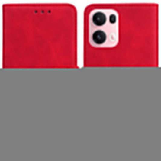 For Oppo Reno13 Pro 5G Case Solid Color Leather Wallet Phone Cover - Red
