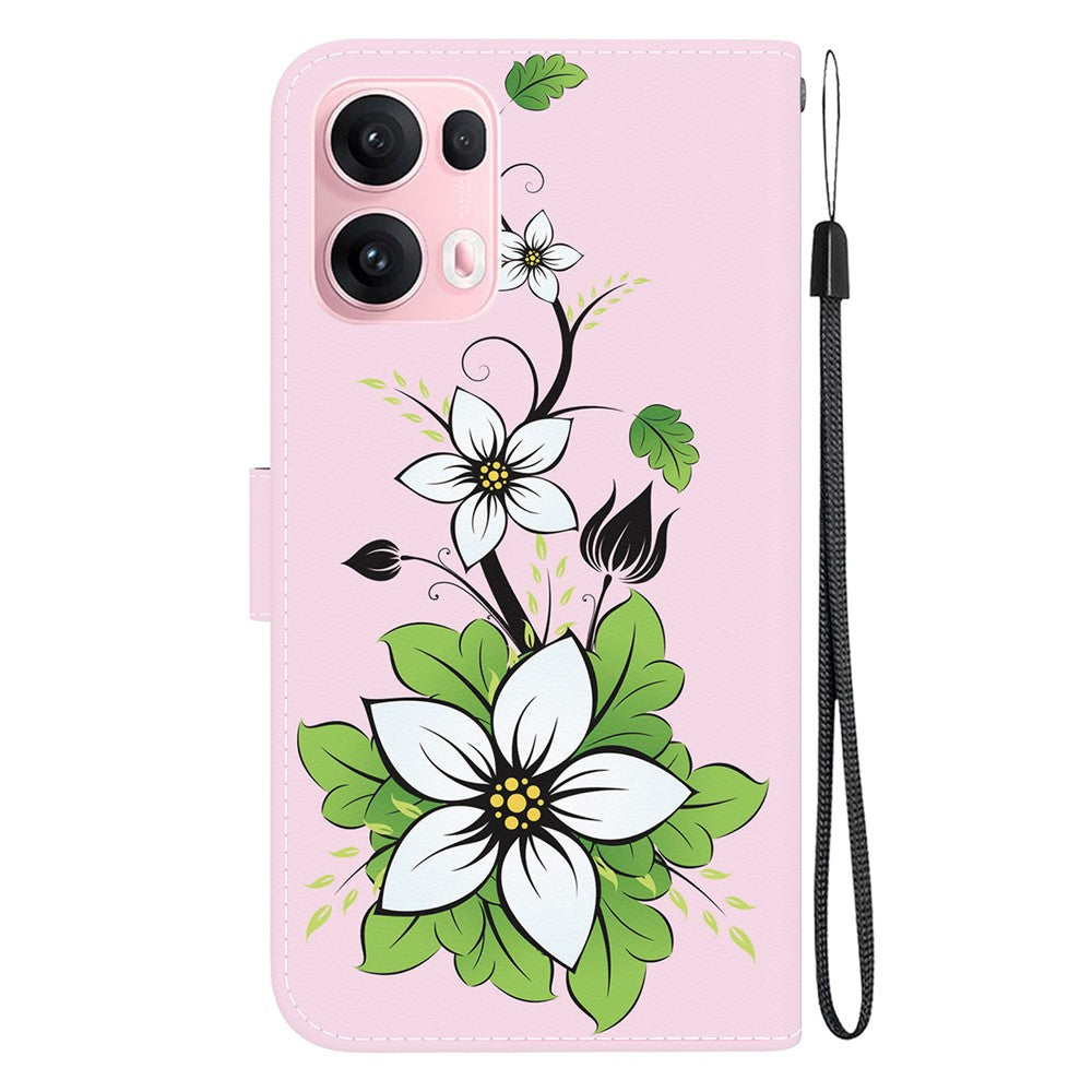For Oppo Reno13 Pro 5G Wallet Phone Case Anti-Drop Leather Flip Cover Pattern Printing - Lily