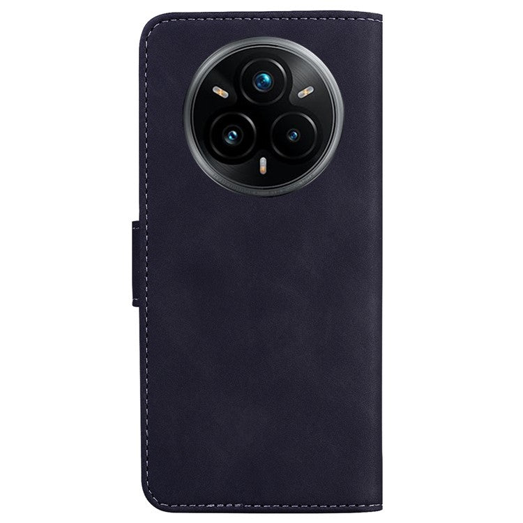 For Realme 14 Pro+ 5G Case Solid Color Leather Wallet Phone Cover - Black