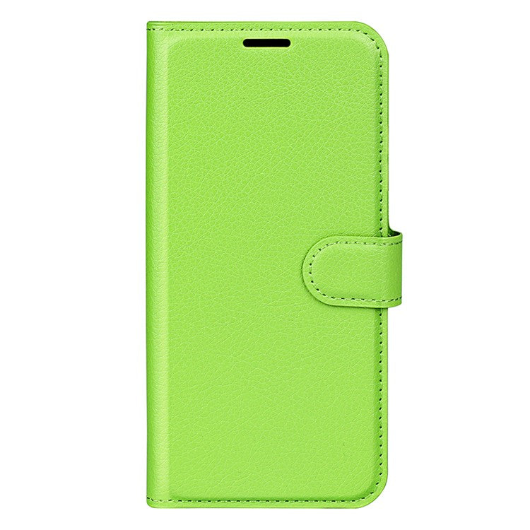 For Samsung Galaxy S25 Edge Case Litchi Texture Shockproof Leather Wallet Phone Cover - Green