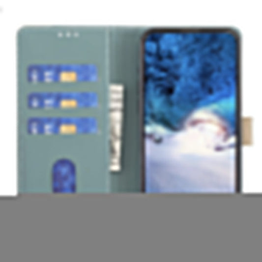 BINFEN COLOR BF33 for vivo Y29 4G Leather Case Splicing Color RFID Blocking Wallet Stand Phone Cover - Green