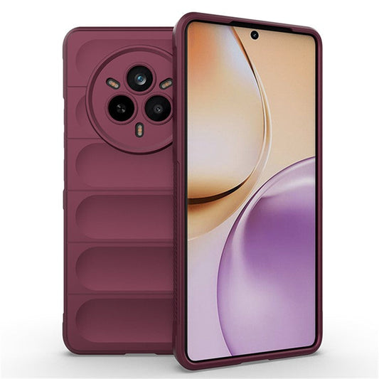 For Realme 14 Pro 5G Case Anti-Drop Soft TPU Rugged Phone Back Cover - Wine Red