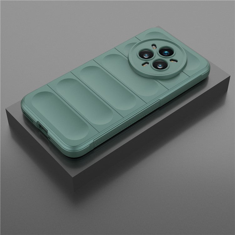 For Realme 14 Pro+ 5G Case Anti-Drop Soft TPU Rugged Phone Back Cover - Green