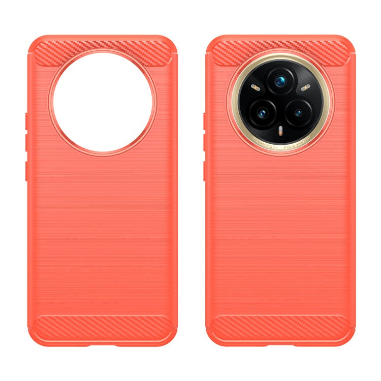 For Realme P3 Pro 5G Case Protective Phone Cover Carbon Fiber Texture Brushed - Red
