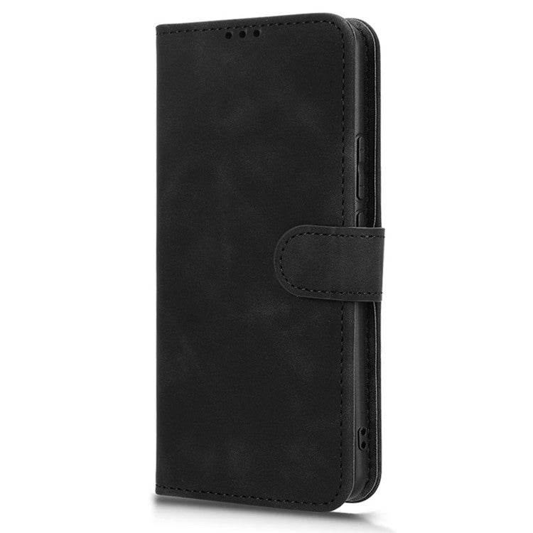 For Realme 14 Pro 5G Leather Case Skin Feel Anti Drop Wallet Flip Phone Cover - Black