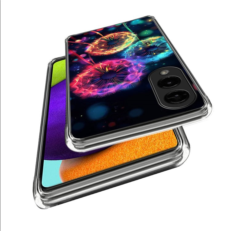 For Samsung Galaxy S25 Edge Case IMD Pattern Printed Shockproof TPU Phone Cover - Colorful Dandelion