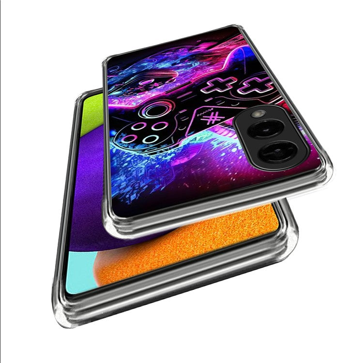 For Samsung Galaxy S25 Edge Case IMD Pattern Printed Shockproof TPU Phone Cover - Game Controller
