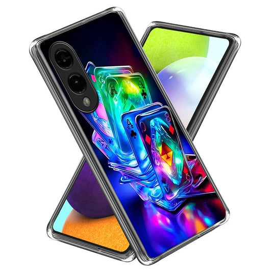 For Samsung Galaxy S25 Edge Case Pattern Printed IMD Shockproof TPU Phone Cover - Colorful Playing Cards
