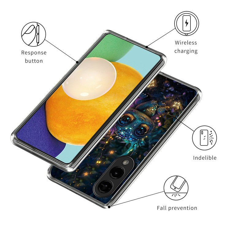 For Samsung Galaxy S25 Edge Case Pattern Printed IMD Shockproof TPU Phone Cover - Elf