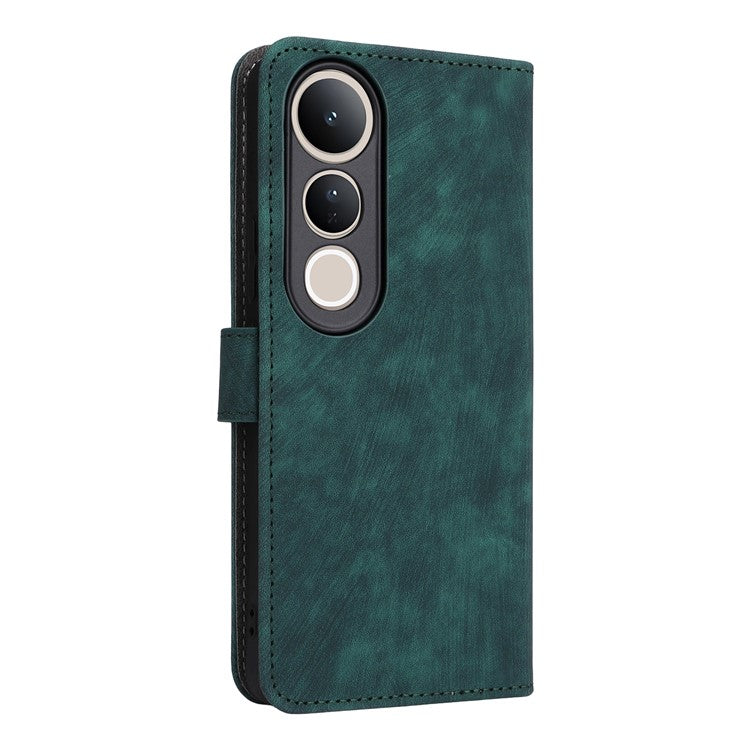 For vivo V50 Lite 4G / 5G Case Wallet RFID Blocking PU Leather Cover Viewing Stand - Green