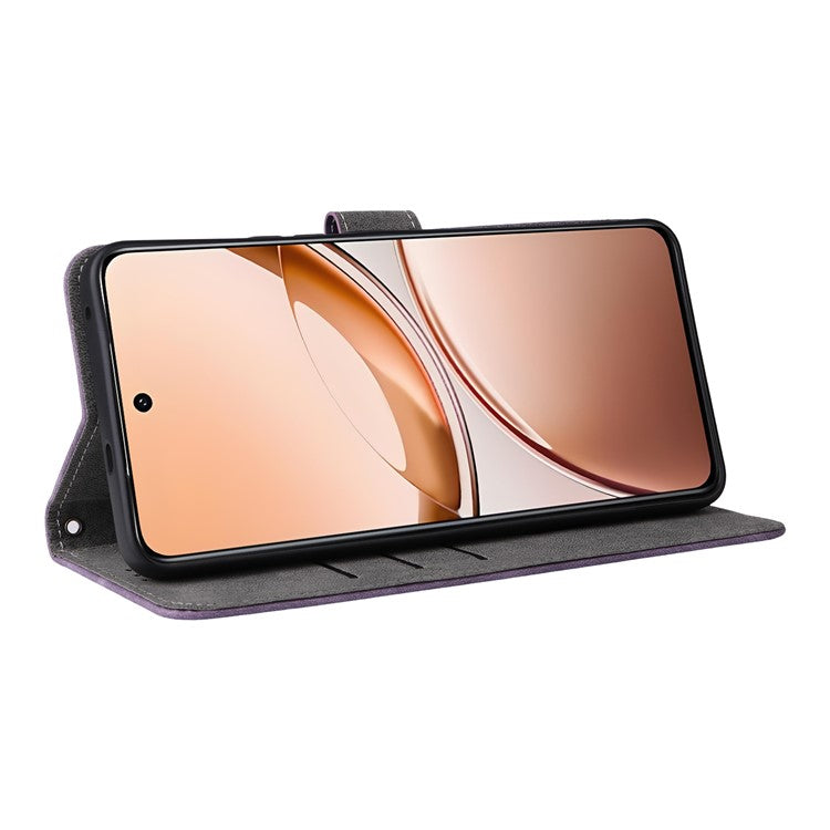 For vivo V50 Lite 4G / 5G Case Wallet RFID Blocking PU Leather Cover Viewing Stand - Purple