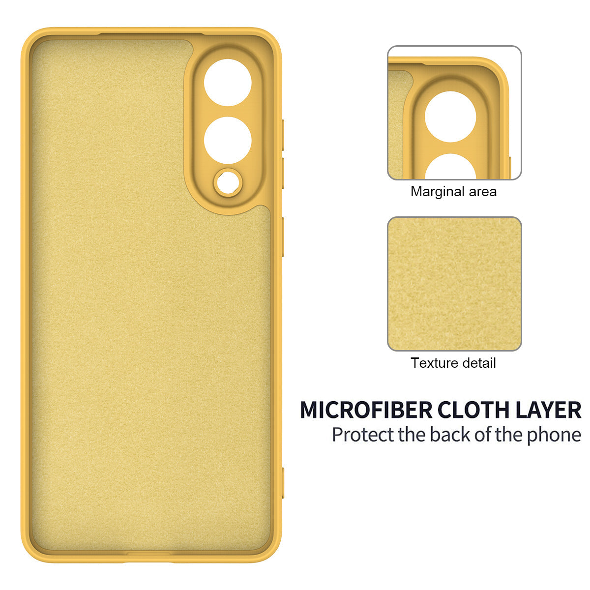For Samsung Galaxy S25 Edge Liquid Silicone Case Phone Back Cover with Hand Strap - Yellow