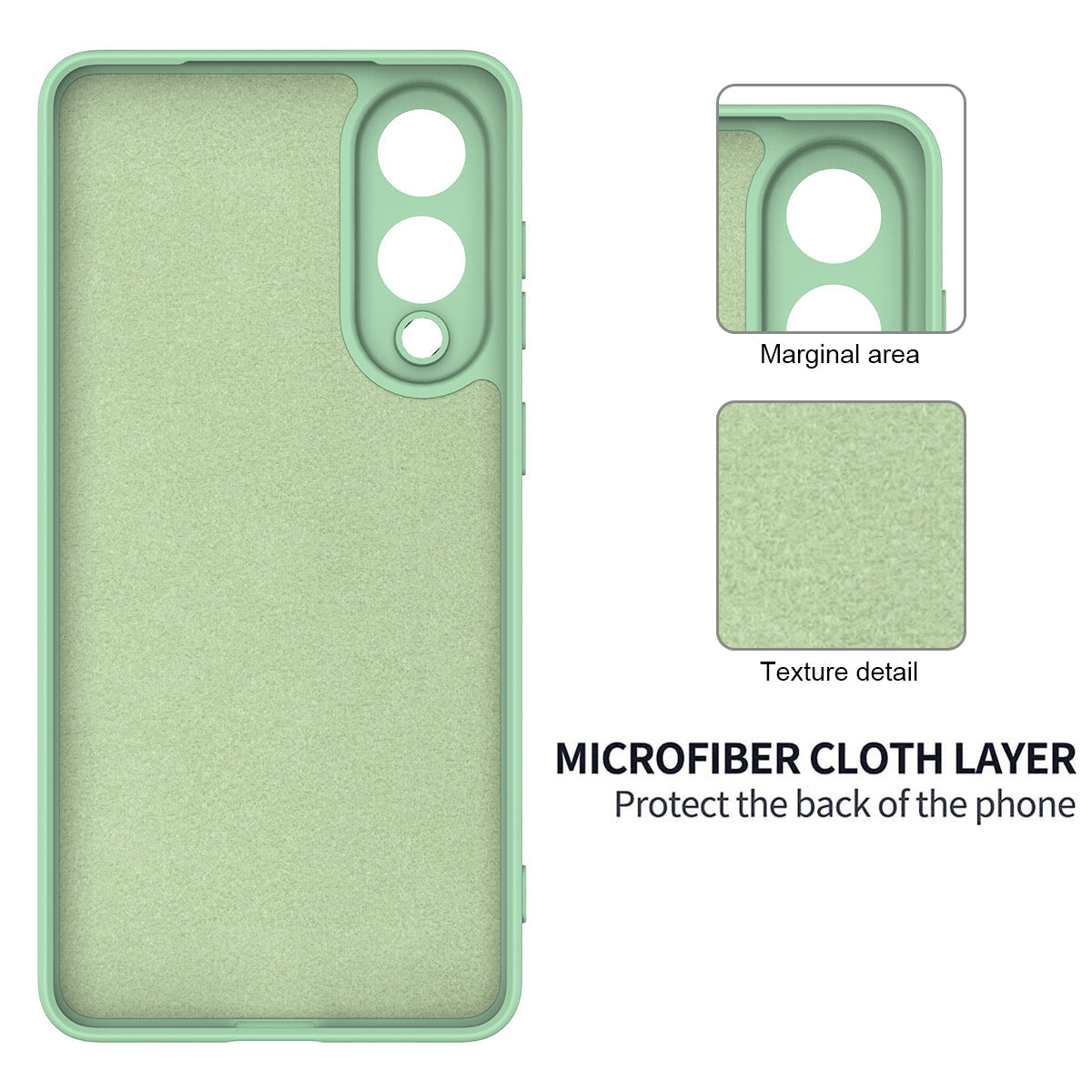 For Samsung Galaxy S25 Edge Liquid Silicone Case Phone Back Cover with Hand Strap - Green
