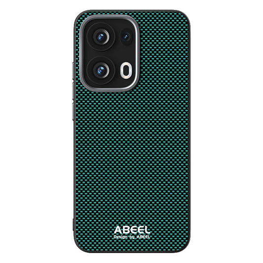 ABEEL For Oppo Reno13 Pro 5G Case Compatible with MagSafe Printed PC TPU Aluminum Alloy Leather Phone Cover - Green