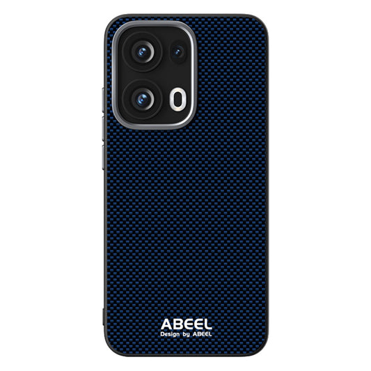 ABEEL For Oppo Reno13 Pro 5G Case Compatible with MagSafe Printed PC TPU Aluminum Alloy Leather Phone Cover - Blue