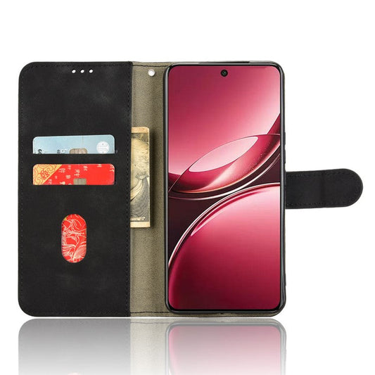 For vivo V50 5G Leather Case Skin Feel Anti Drop Wallet Flip Phone Cover - Black