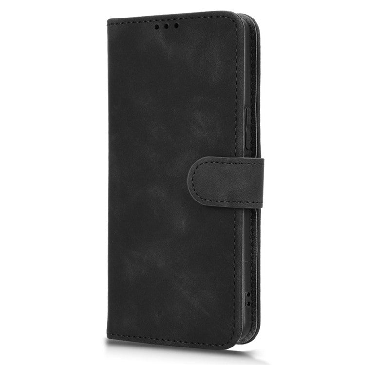 For vivo V50 5G Leather Case Skin Feel Anti Drop Wallet Flip Phone Cover - Black