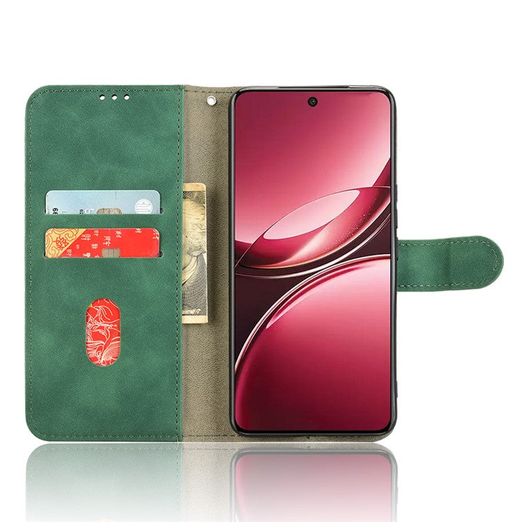 For vivo V50 5G Leather Case Skin Feel Anti Drop Wallet Flip Phone Cover - Green