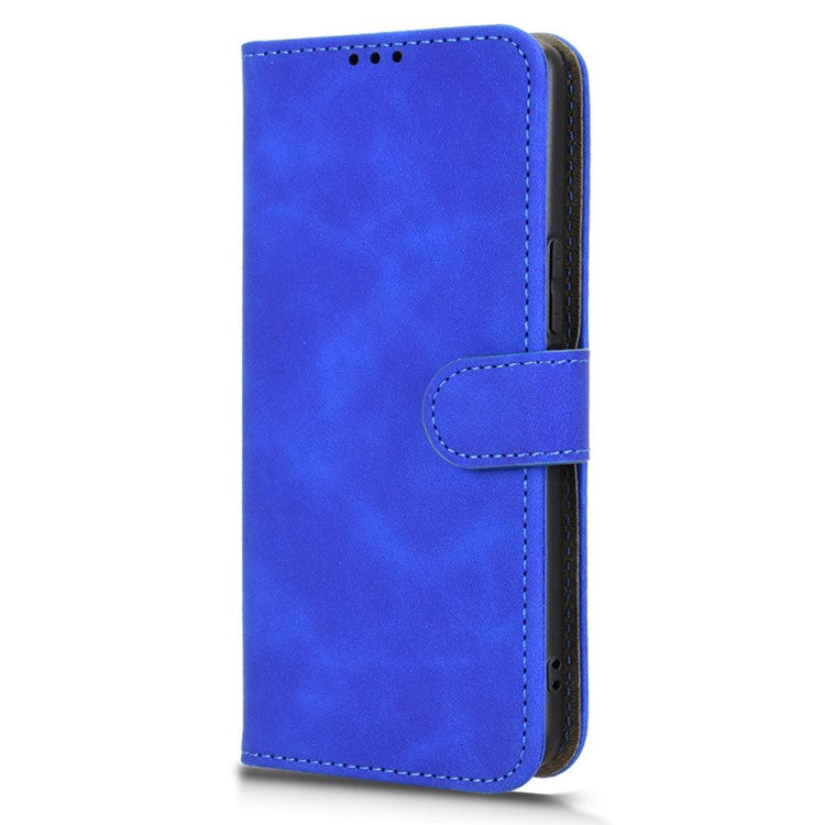 For vivo V50 5G Leather Case Skin Feel Anti Drop Wallet Flip Phone Cover - Blue