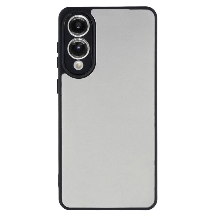For Samsung Galaxy S25 Edge Phone Case TPU + Acrylic Clear Back Cover - Black