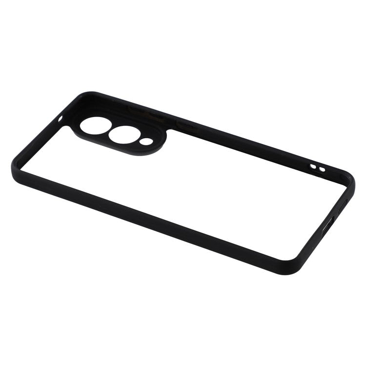 For Samsung Galaxy S25 Edge Phone Case TPU + Acrylic Clear Back Cover - Black