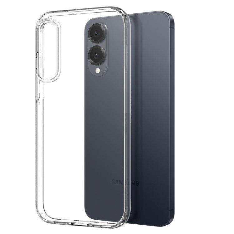 NORTHJO For Samsung Galaxy S25 Edge TPU Phone Case + Tempered Glass Film (Support Fingerprint Unlock) - Transparent