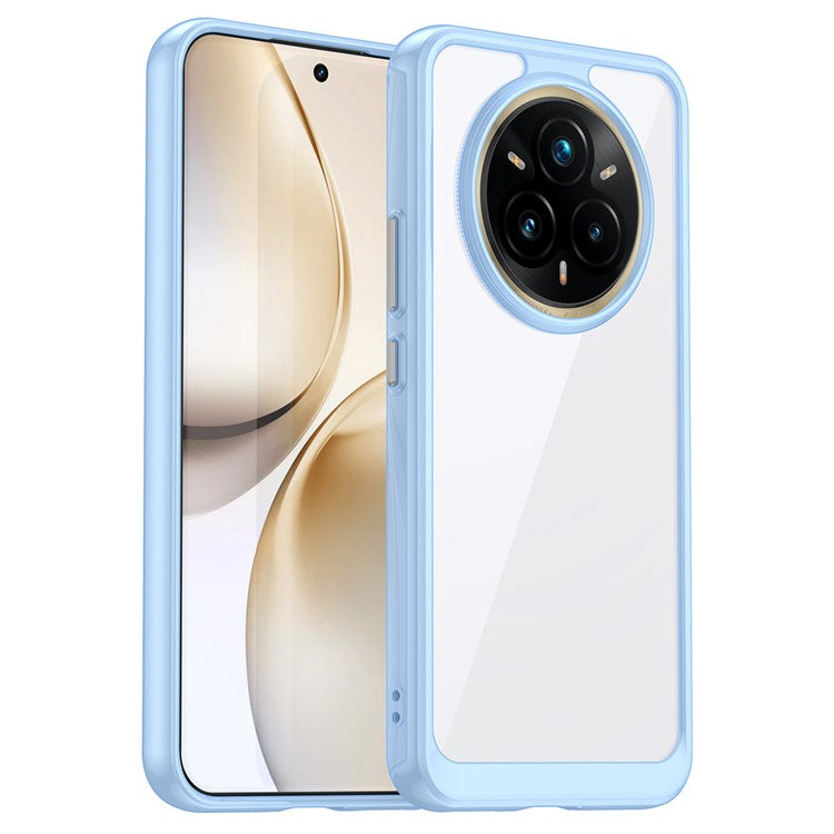 For Realme P3 Pro 5G / 14 Pro+ 5G Case TPU + Acrylic Protective Clear Phone Cover - Blue