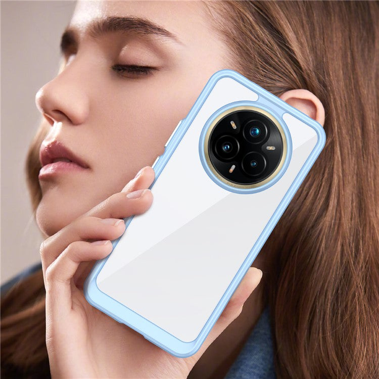 For Realme P3 Pro 5G / 14 Pro+ 5G Case TPU + Acrylic Protective Clear Phone Cover - Blue