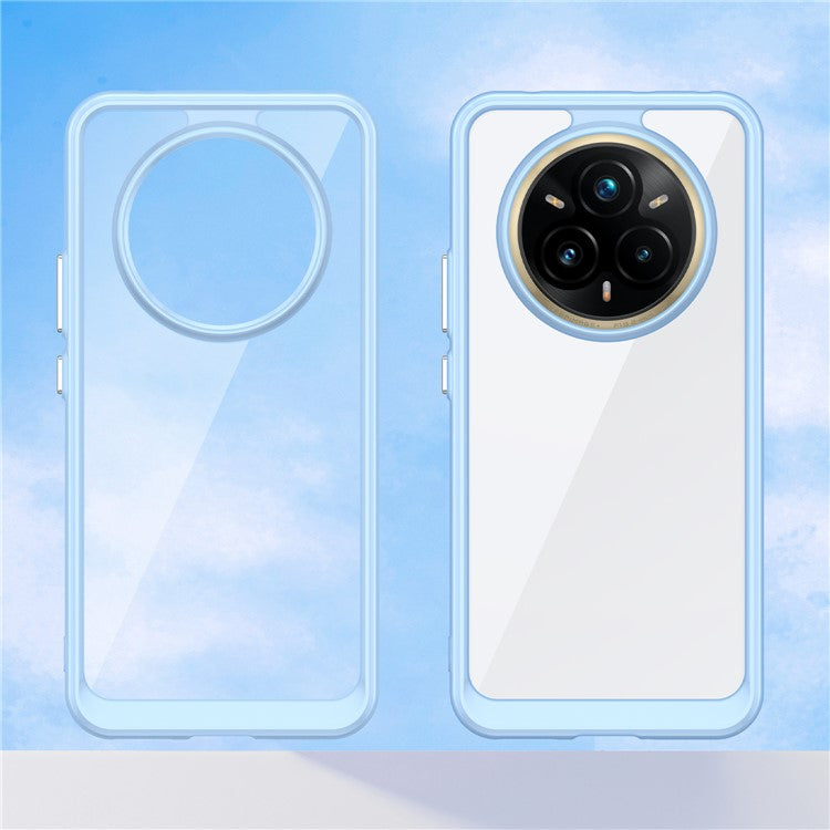 For Realme P3 Pro 5G / 14 Pro+ 5G Case TPU + Acrylic Protective Clear Phone Cover - Blue