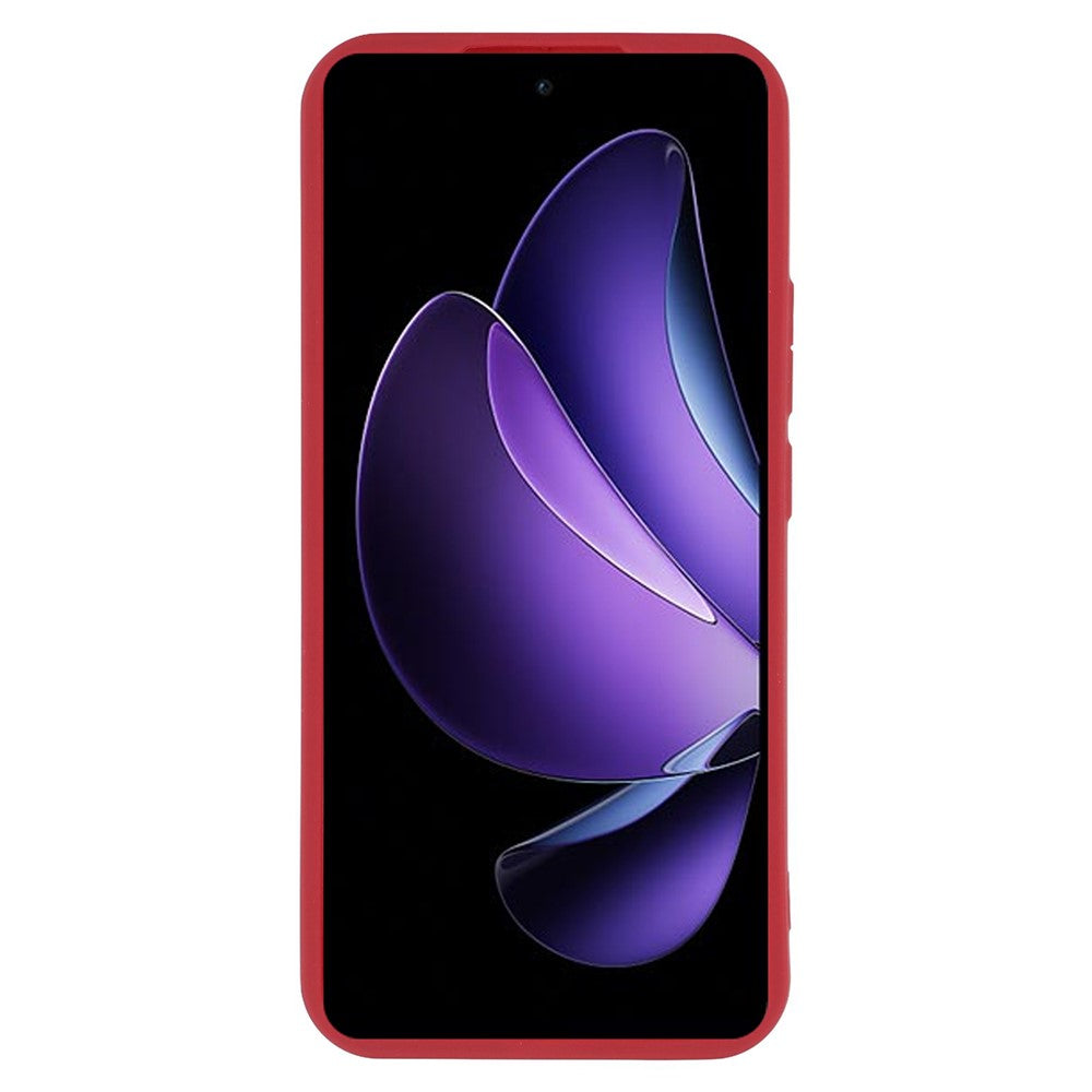 For Oppo Reno13 F 5G / Reno13 F 4G Case Grooved Design TPU Anti Slip Phone Cover - Red