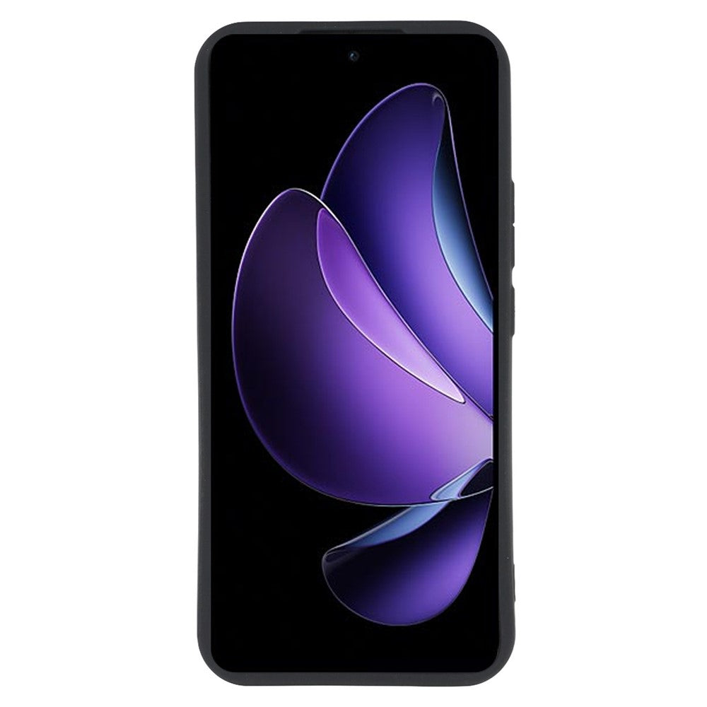 For Oppo Reno13 F 5G / Reno13 F 4G Case Grooved Design TPU Anti Slip Phone Cover - Black