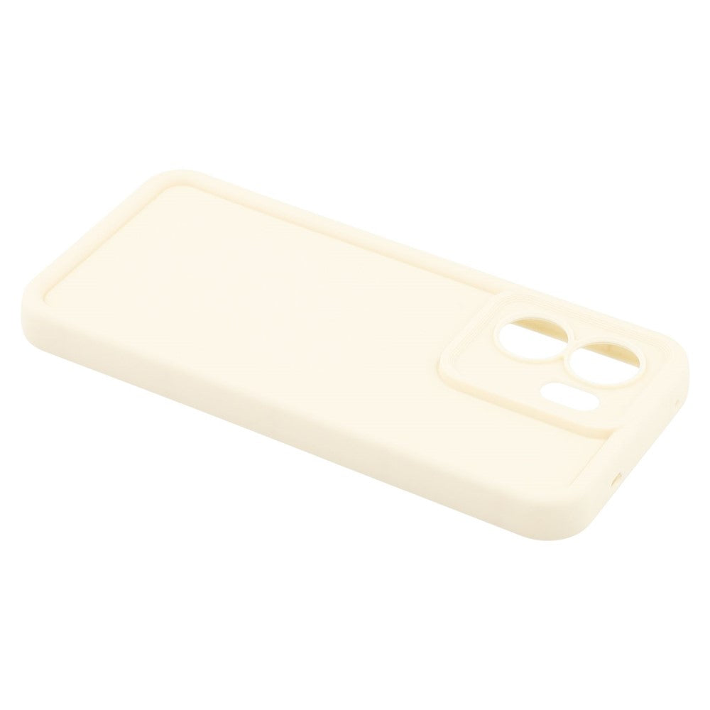 For Oppo Reno13 F 5G / Reno13 F 4G Case Grooved Design TPU Anti Slip Phone Cover - Beige