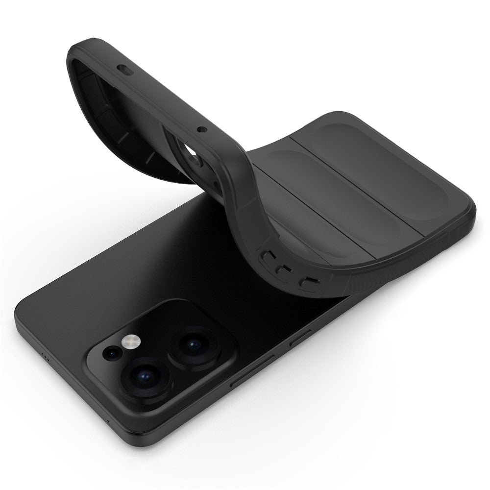 For Oppo Reno13 F 5G Case Anti-Drop Soft TPU Rugged Phone Back Cover - Black