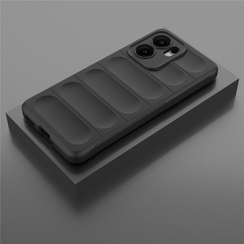 For Oppo Reno13 F 5G Case Anti-Drop Soft TPU Rugged Phone Back Cover - Black