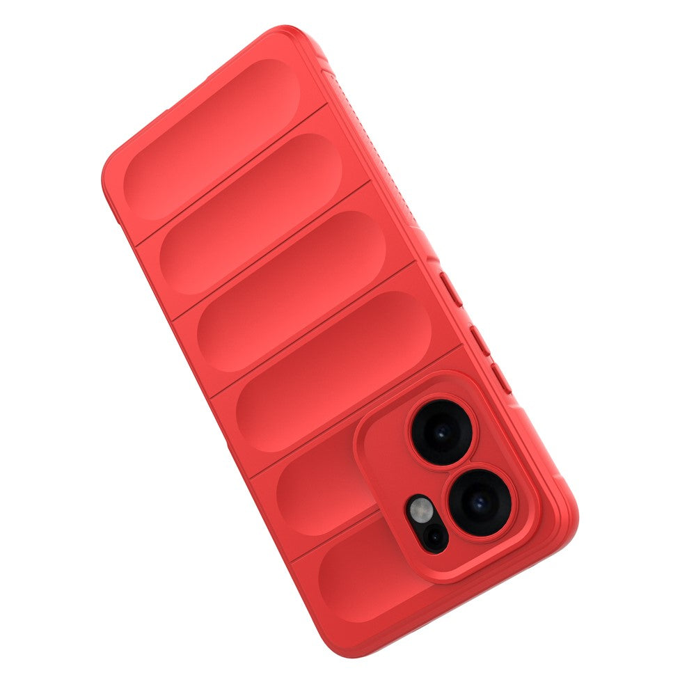 For Oppo Reno13 F 5G Case Anti-Drop Soft TPU Rugged Phone Back Cover - Red