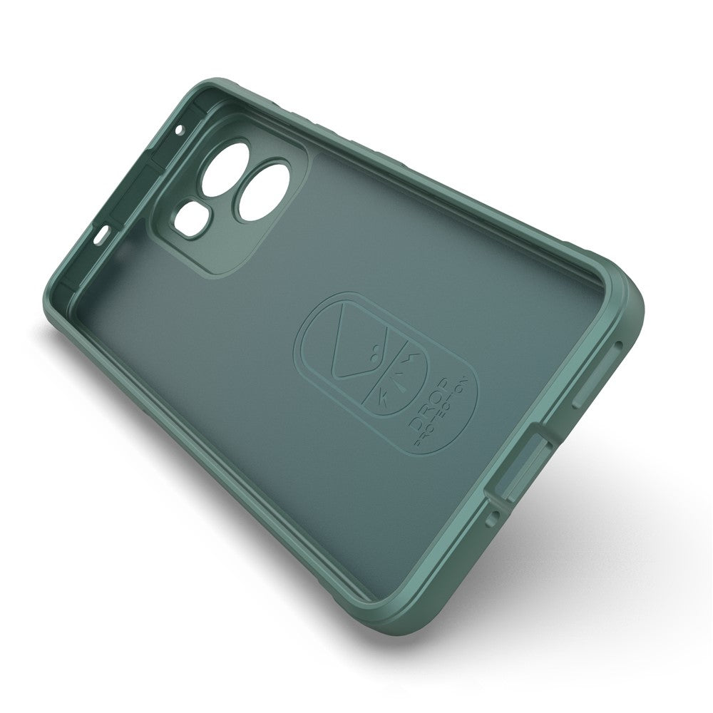 For Oppo Reno13 F 5G Case Anti-Drop Soft TPU Rugged Phone Back Cover - Green