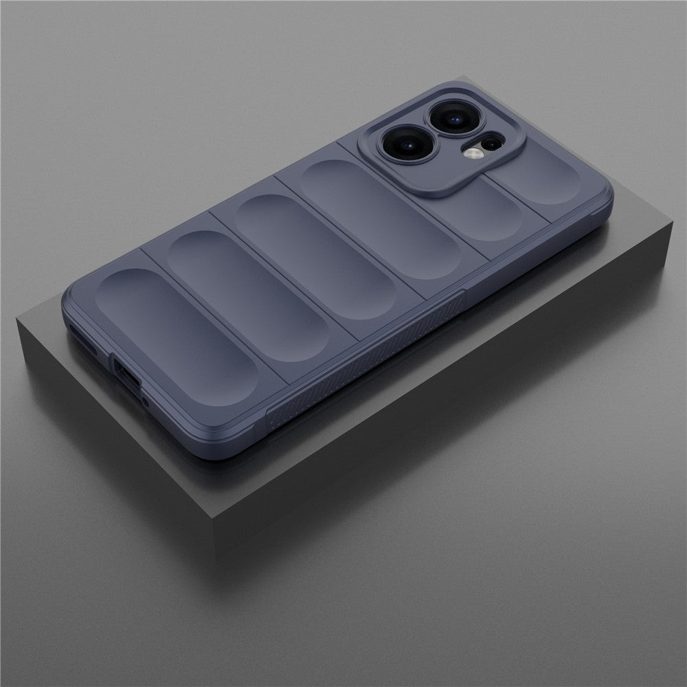For Oppo Reno13 F 5G Case Anti-Drop Soft TPU Rugged Phone Back Cover - Dark Blue