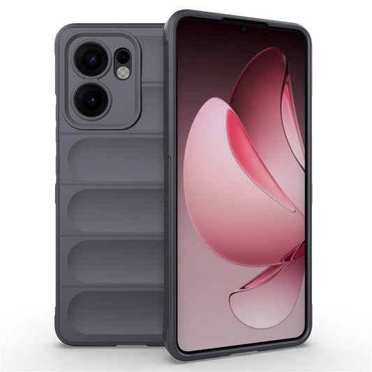 For Oppo Reno13 F 5G Case Anti-Drop Soft TPU Rugged Phone Back Cover - Dark Grey