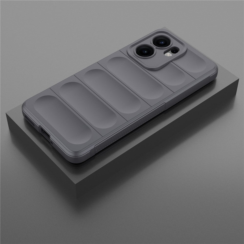For Oppo Reno13 F 5G Case Anti-Drop Soft TPU Rugged Phone Back Cover - Dark Grey
