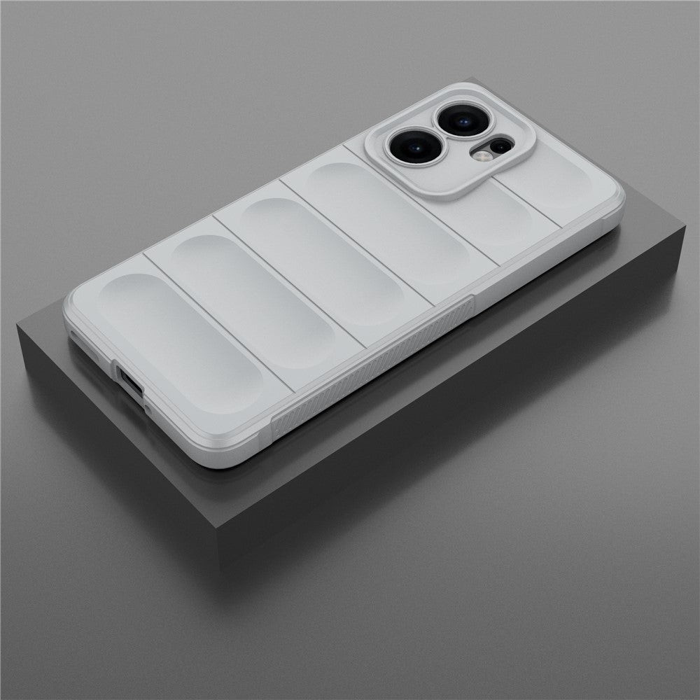 For Oppo Reno13 F 5G Case Anti-Drop Soft TPU Rugged Phone Back Cover - Light Grey