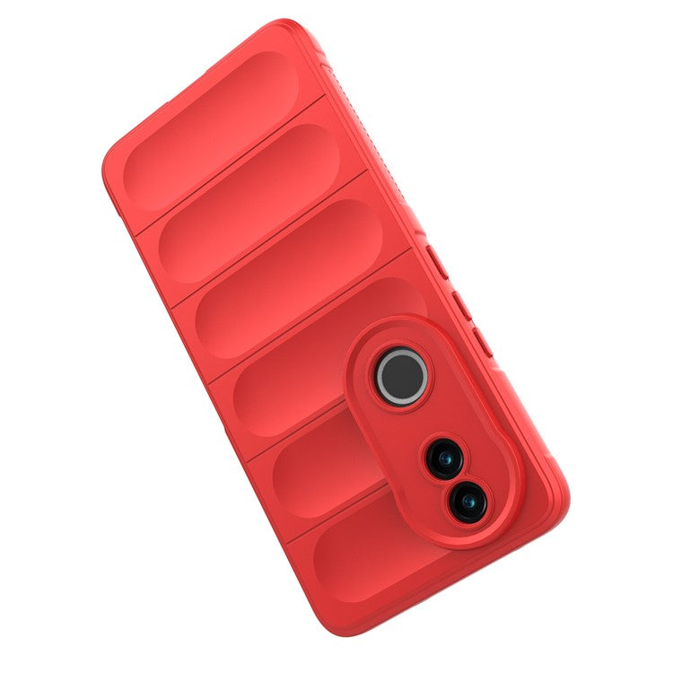 For vivo V50 5G Case Anti-Drop Soft TPU Rugged Phone Back Cover - Red