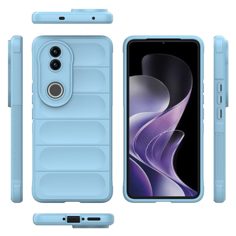 For vivo V50 5G Case Anti-Drop Soft TPU Rugged Phone Back Cover - Baby Blue