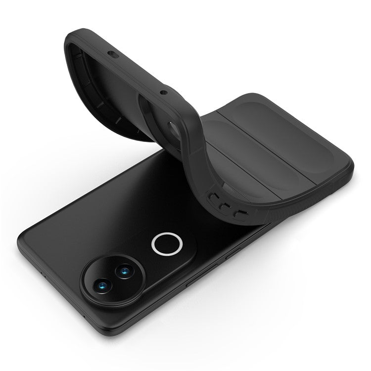 For vivo V50 5G Case Anti-Drop Soft TPU Rugged Phone Back Cover - Black