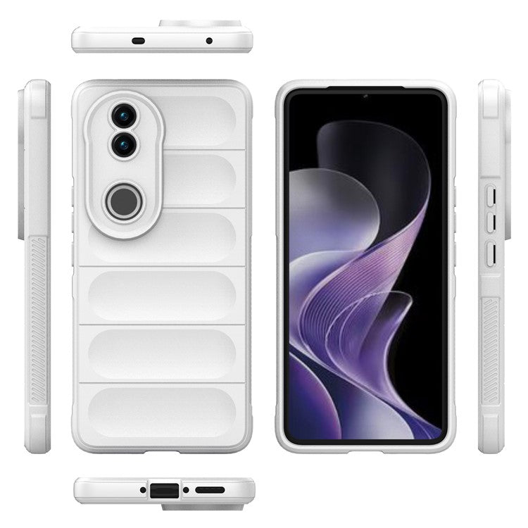 For vivo V50 5G Case Anti-Drop Soft TPU Rugged Phone Back Cover - White