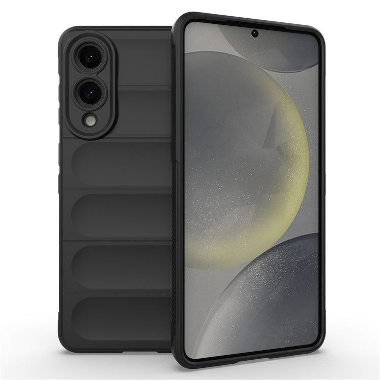 For Samsung Galaxy S25 Edge Case Anti-Drop Soft TPU Rugged Phone Back Cover - Black