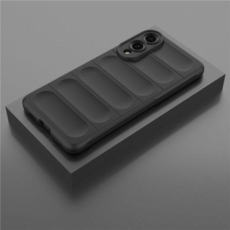 For Samsung Galaxy S25 Edge Case Anti-Drop Soft TPU Rugged Phone Back Cover - Black