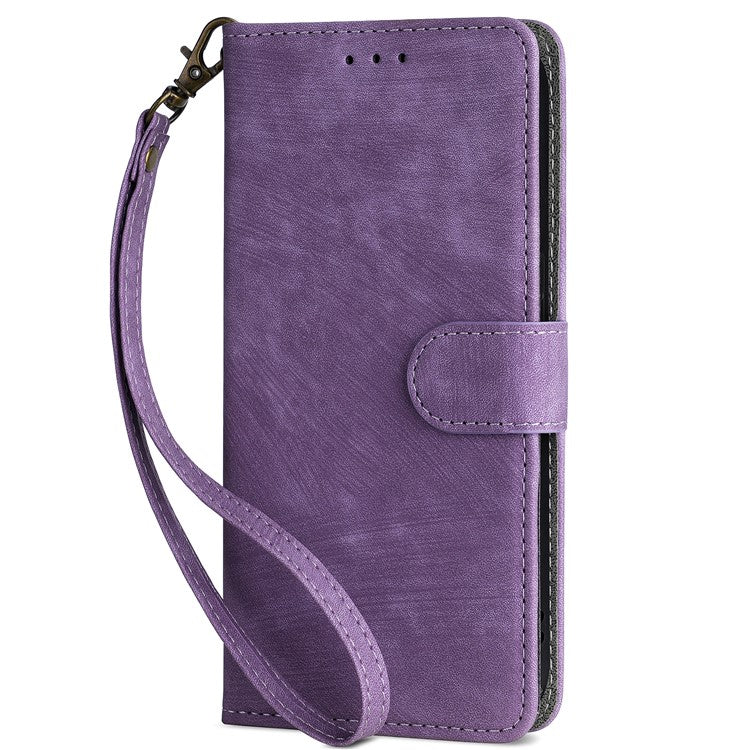 For vivo Y04 4G / Y29s 5G Case Wallet RFID Blocking PU Leather Cover Viewing Stand - Purple